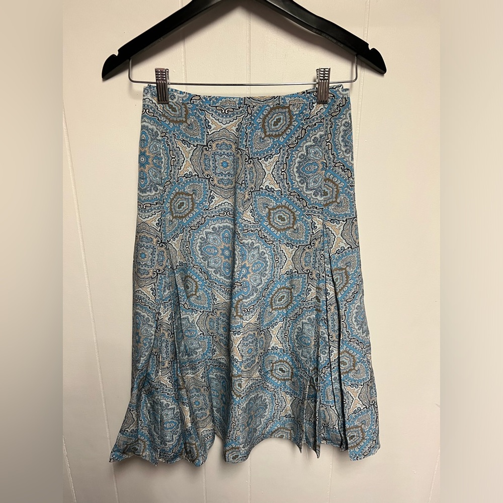 NWT! Loft Paisley Silk Skirt Sz 12